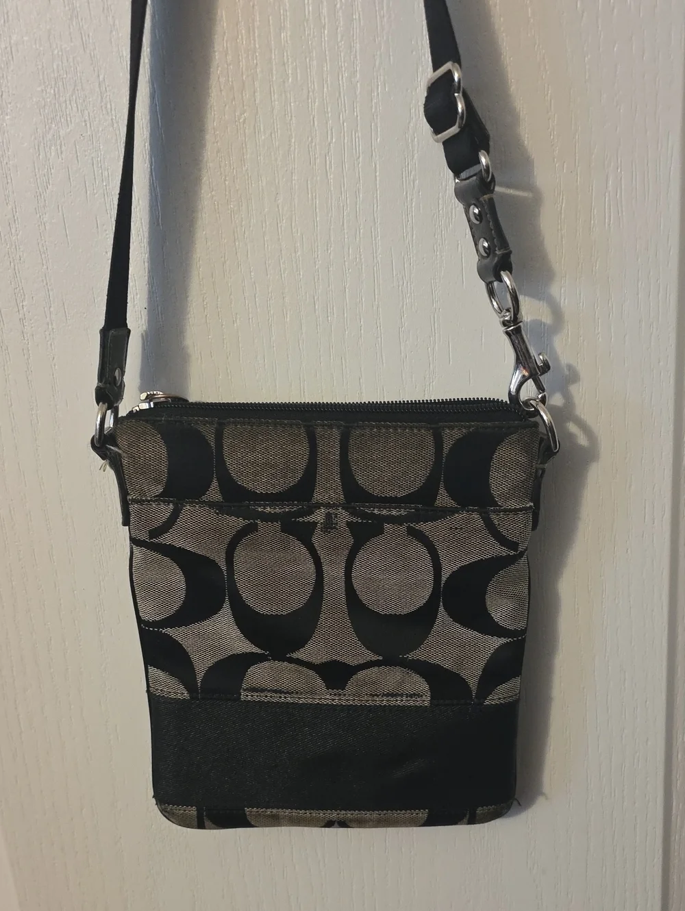 Coach Black and Gray Crossbody Shoulder Bag - Women's Bag